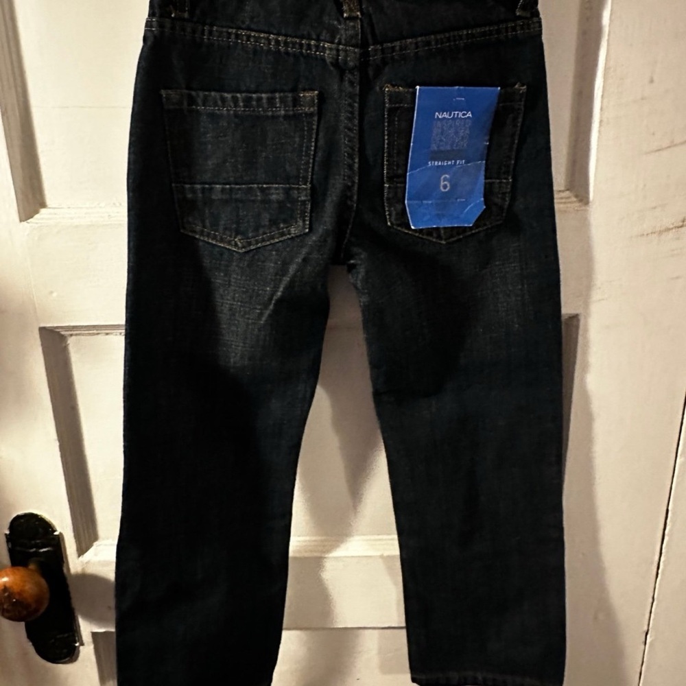 Size 6 Blue Jeans by Nautica Straight Fit Brand New With Tags girls or boys kids - Picture 2 of 4